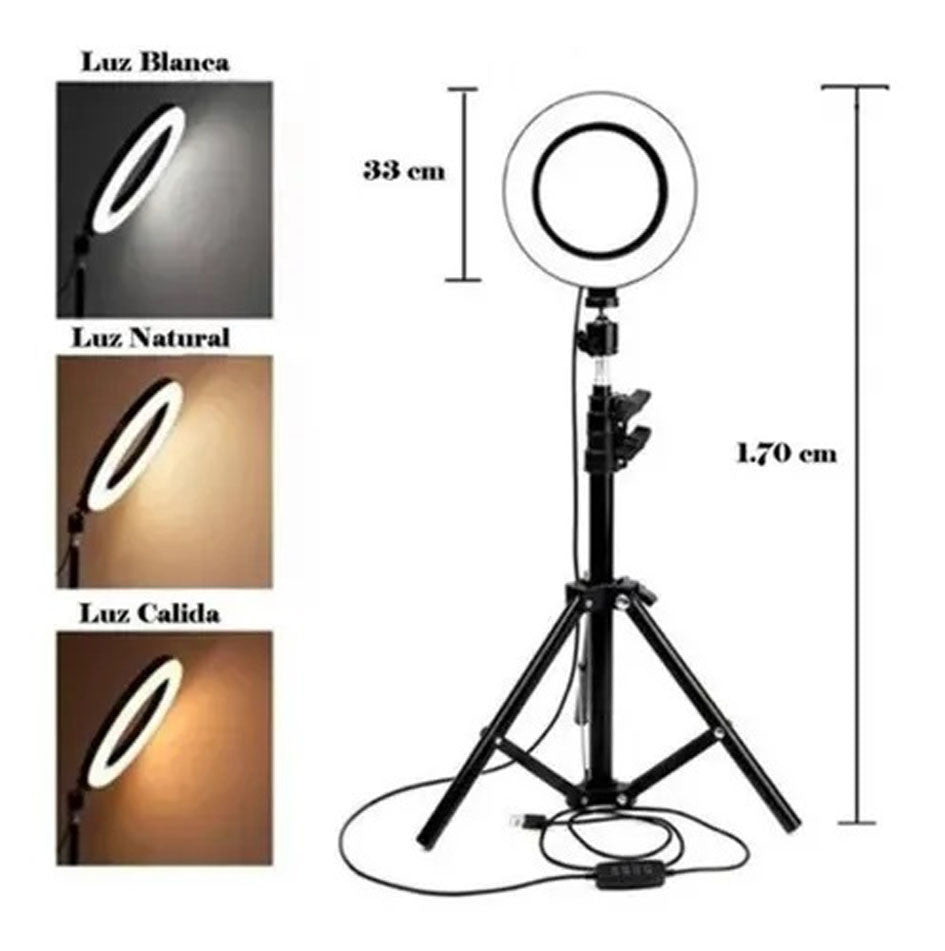 Aro De Luz Rgb Led Flash 33 Cm Fotografía